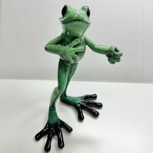Kitty's Critters Frog Figurine Don Juan K. Cantrell Hand Painted 10" retired